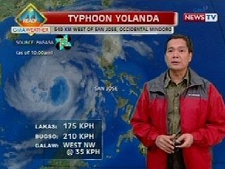 BT: Bagyong Yolanda, patuloy na kumikilos palabas ng PAR