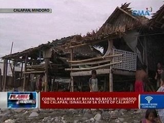 Coron, Palawan at bayan ng Baco at lungsod ng Calapan, isinailalim na sa state of calamity