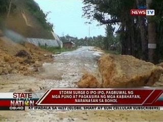 Storm suge, ipo-ipo, pagbuwal ng mga puno at pagkasira ng mga kabahayan, naranasan sa Bohol
