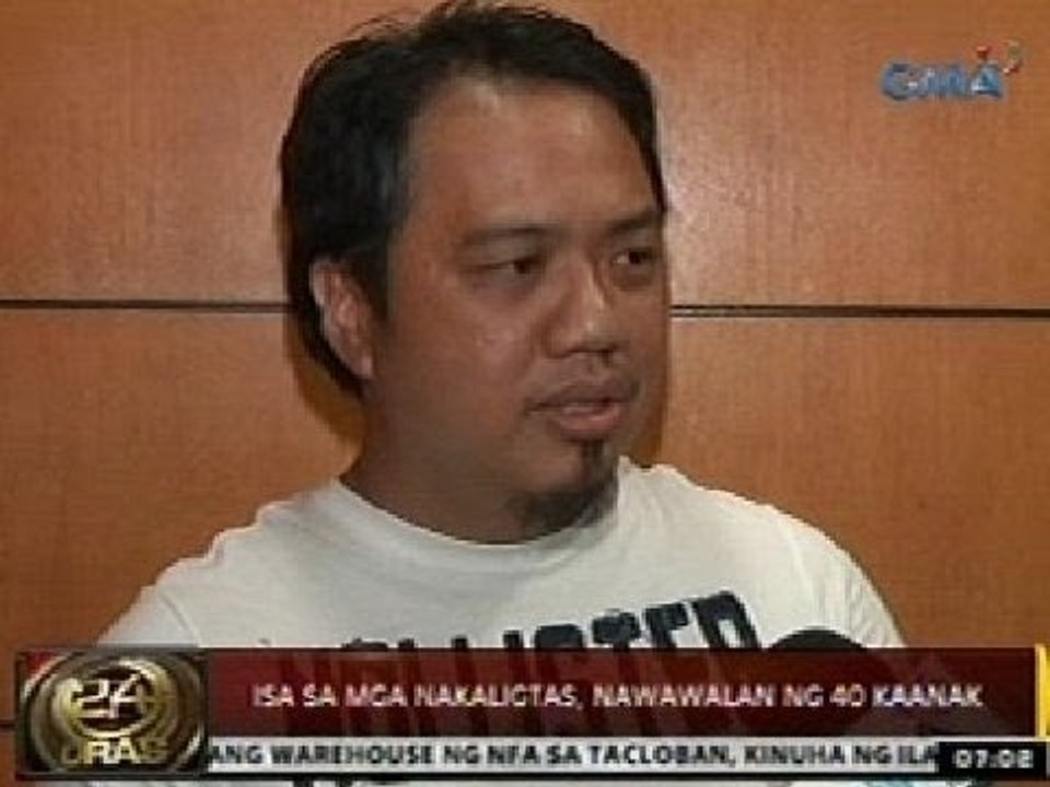 24Oras: Isa sa mga nakaligtas sa Bagyong Yolanda, nawawalan ng 40 kaanak