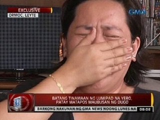 24 Oras: Batang tinamaan ng lumipad na yero, patay matapos maubusan ng dugo