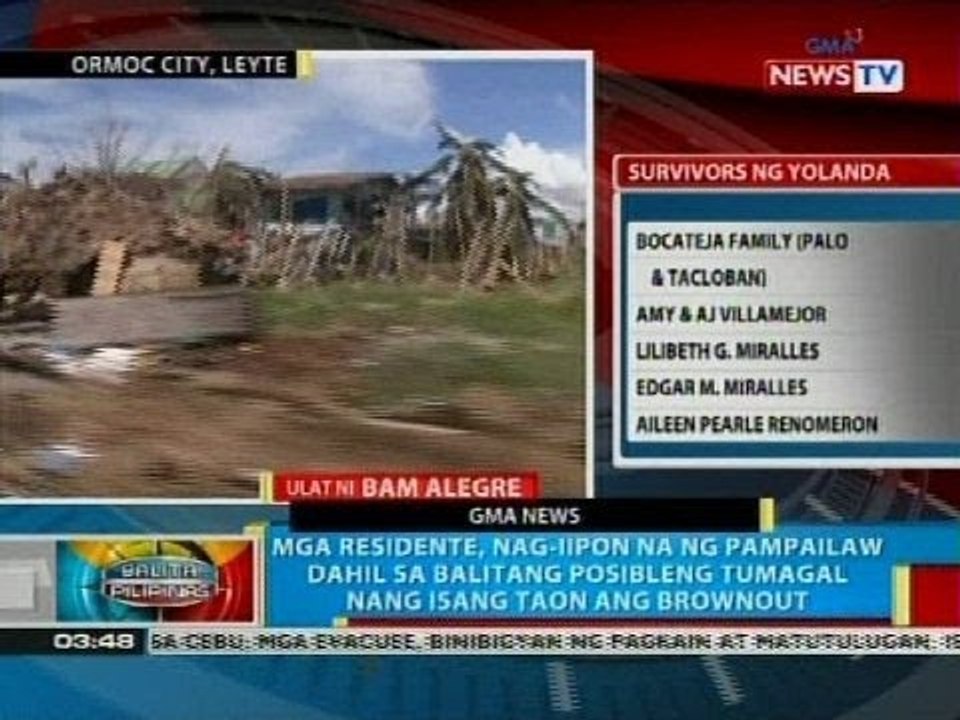 BP :Mga residente, nag-iipon na ng pampailaw