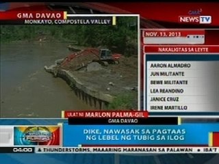BP: Dike sa ComVal, nawasak sa pagtaas ng lebel ng tubig sa ilog