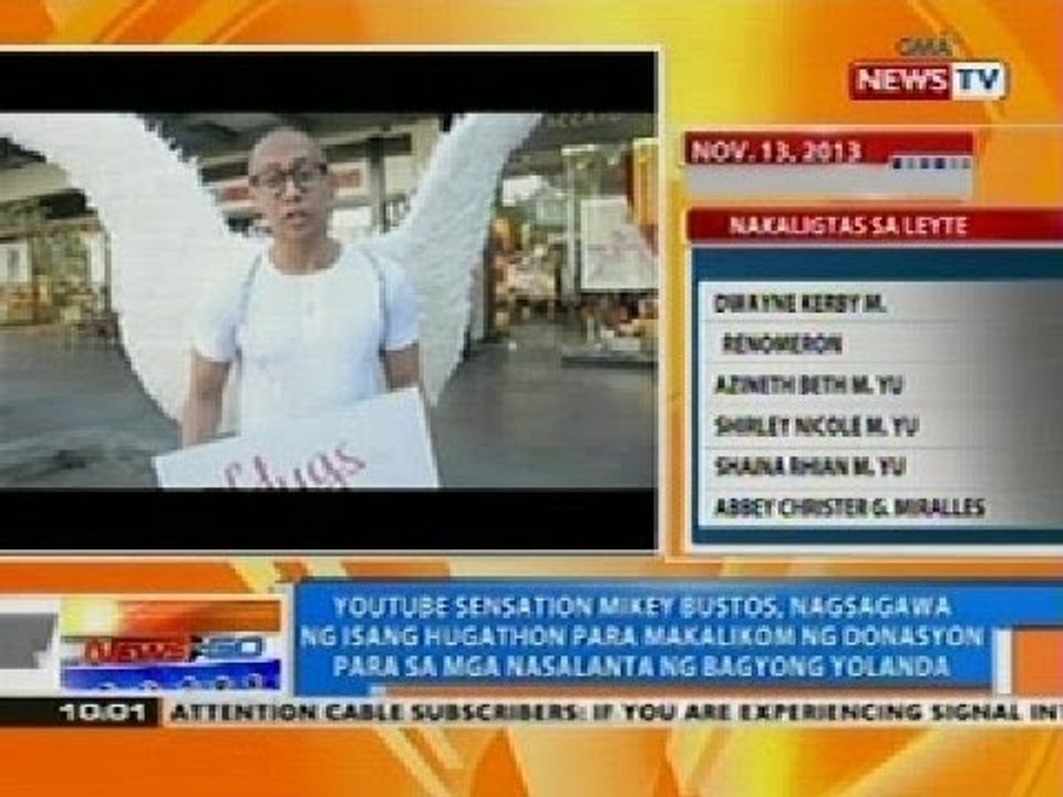 NTG: Mikey Bustos, nagsagawa ng isang hugathon para makalikom ng donasyon