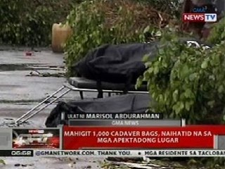 QRT: Mahigit 1,000 cadaver bags, naihatid na sa mga apektadong lugar sa Visayas