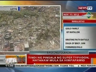 BT: Tindi ng pinsala ng super typhoon sa Leyte, natanaw mula sa himpapawid