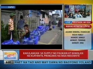 Kakulangan sa supply ng pagkain at kawalan ng kuryente, problema ng mga residente
