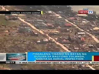 Tải video: BP: Pinsalang tinamo ng bayan ng Guiuan sa bagyong Yolanda, nakita sa aerial inspection