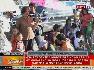 BT: Mga taga Tacloban, umaasa pa ring makaalis at makalayo sa mga lugar na napinsala ni Yolanda