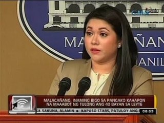 24 Oras: Malacañang, inaming bigo sa pangako kahapon na maaabot ng tulong ang 40 bayan sa Leyte