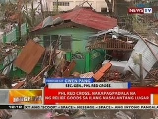 BT: PHL Red Cross, nakapagpadala na ng relief goods sa ilang nasalantang lugar
