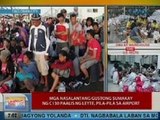 UB: Mga nasalantang gustong sumakay ng C130 paalis ng Leyte, pila-pila sa airport