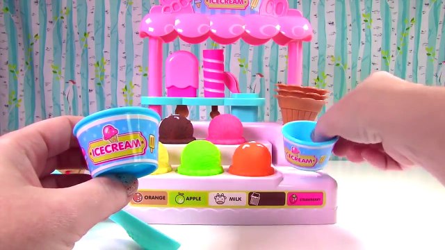 Learn Colors and Names of Toy Ice Cream Cart - Kids Toddlers Learning Video