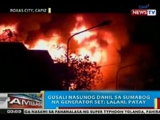 BP: Gusali sa Roxas, Capiz, nasunog dahil sa sumabog na generator set