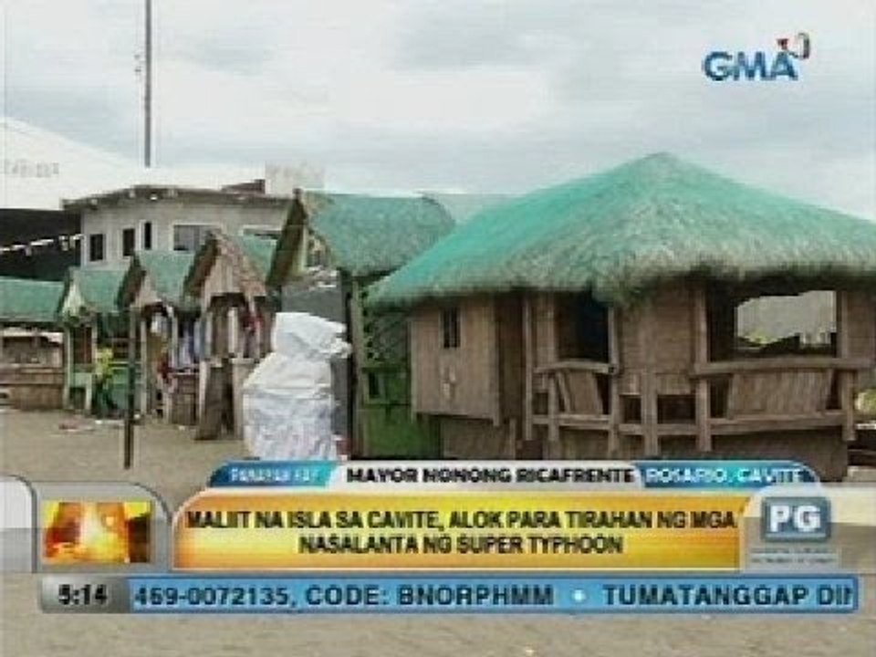 UH: Maliit na isla sa Cavite, alok para tirahan ng mga nasalanta ng super typhoon