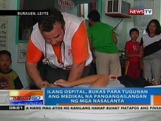 NTG: Ilang ospital, bukas para tugunan ang medikal na pangangailangan ng mga nasalanta
