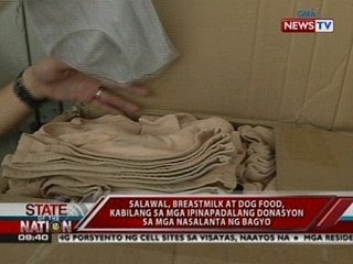 SONA: Salawal, breastmilk at dog food, kabilang sa mga ipinapadalang donasyon