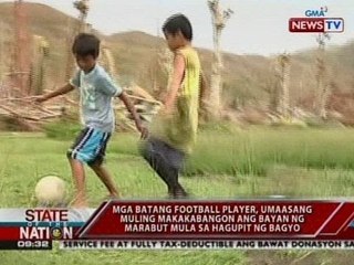 Mga bata, umaasang muling makakabangon ang Marabut mula sa hagupit ng bagyo