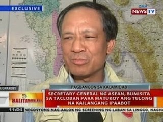 BT: Sec. Gen. ng ASEAN, bumisita sa Tacloban para matukoy ang tulong na kailangan ipaabot