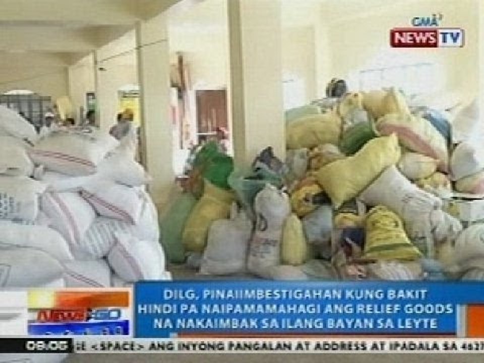 NTG: DILG, pinaiimbestigahan ang mga nakaimbak na relief goods