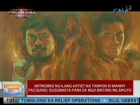 UB: Artwork ng ilang artist na tampok si Manny Pacquiao, isusubasta para sa mga biktima ng bagyo