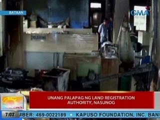 UB: Unang palapag ng Land Registration Authority sa Balanga, Bataan, nasunog