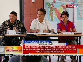 Tatlong bayan sa Leyte, nadiskubreng maraming nakaimbak na relief goods na hindi pa naipamimigay