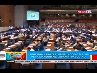 BP: Ilang mambabatas, nagtungo ng Macau para manood ng laban ni Pacquiao