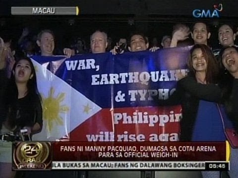 24 Oras: Fans ni Manny Pacquiao, dumagsa sa Cotai Arena para sa official weigh-in