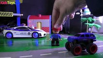 TOY POLICE CAR CRASHES FORD MUSTANG RC Action! KIDS FUN! - learn numbers kids toys