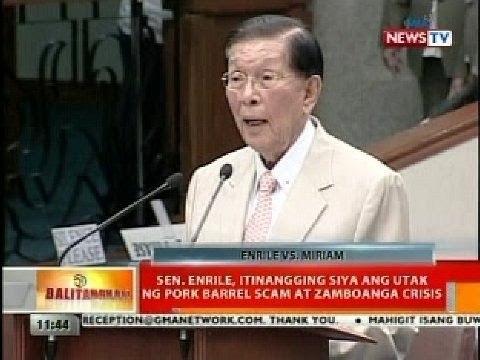 BT: Sen. Enrile, pinasaringan si Sen. Santiago sa kanyang privilege speech