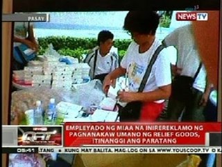 QRT: Empleyado ng MIAA na inirereklamo ng pagnanakaw ng relief goods, itinanggi ang paratang
