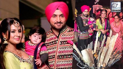 Harbhajan Singh & Geeta Basra's Lohri With Daughter