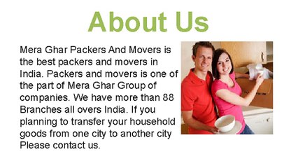Mera Ghar Movers - Best Packers & Movers in Kolkata