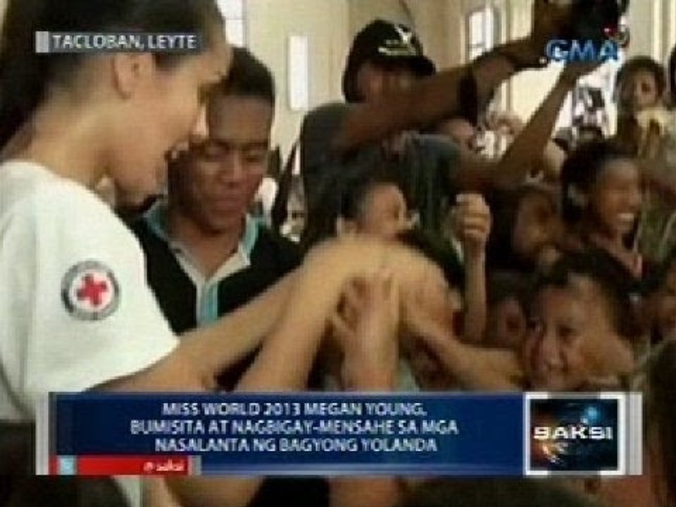 Saksi: Miss World 2013 Megan Young, bumisita sa mga nasalanta ng Bagyong Yolanda