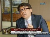 24 Oras: Abugado ni Pacquiao, iginiit na hindi tumakas sa pagbabayad ng buwis ang kanyang kliyente