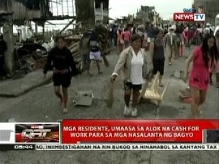 QRT: Mga residente, umaasa sa alok na cash for work para sa mga nasalanta ng bagyo