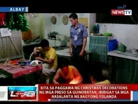 Kita sa paggawa ng Christmas decors ng mga preso sa Guinobatan, ibibigay sa mga nasalanta ng bagyo