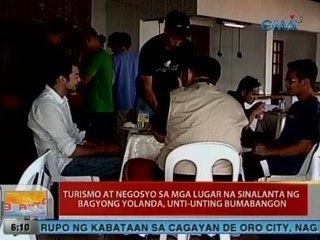 UB: Turismo at negosyo sa mga lugar na sinalanta ng Bagyong Yolanda, unti-unting bumabangon