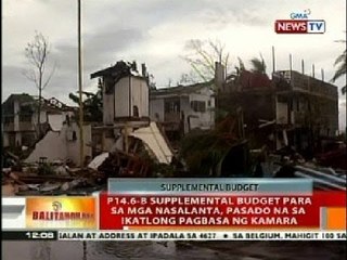 BT: P14.6-B supplemental budget para sa mga nasalanta, pasado na sa ika-3 pagbasa sa Kamara