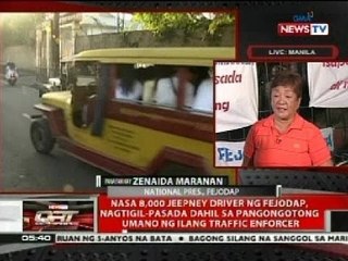 QRT: Jeepney driver ng FEJODAP, nagtigil-pasada dahil sa pangongotong ng ilang traffic enforcer
