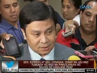 Estrada at Honasan, iginiit na LGU ang tumukoy ng NGO na pinaglaanan ng bahagi ng kanilang PDAF