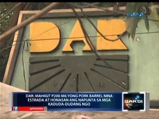 Download Video: DAR: Mahigit P200-M pork barrel nina Estrada at Honasan ang napunta sa mga kaduda-dudang NGO