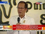 BT: PNoy, ginawaran ng 'Outsanding Exemplar Award Man of Steel' ng Bulong Pulungan Media Forum