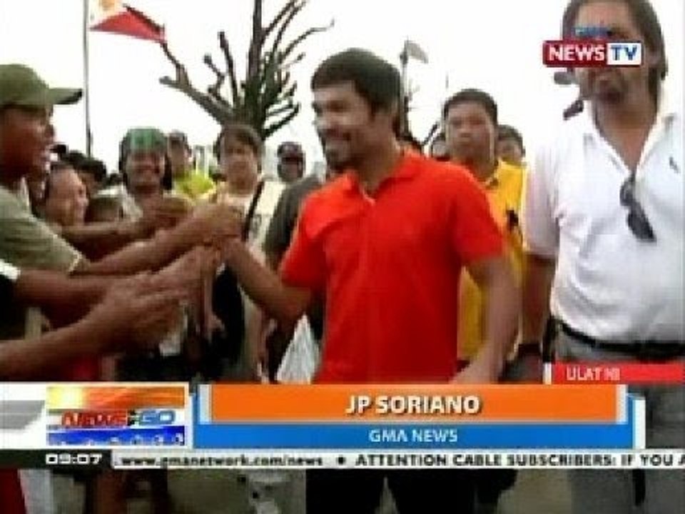 Pacquiao, nag-iikot sa Ormoc City para sa relief operations sa mga nasalanta ng Bagyong Yolanda