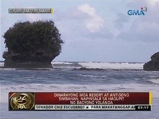 Dinarayong mga resort at antigong simbahan sa Eastern Samar, napinsala sa hagupit ng Bagyong Yolanda