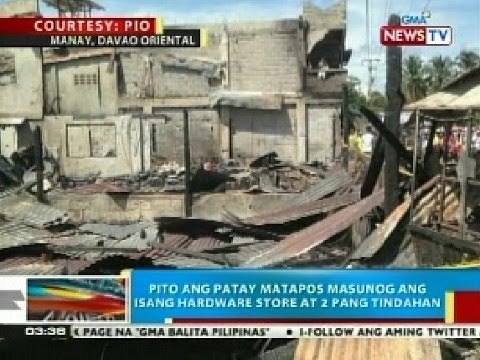 BP: 7 ang patay nang masunog ang hardware store at 2 tindahan sa Davao Oriental