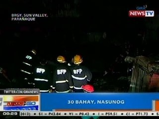 NTG: 30 bahay, nasunog sa Parañaque