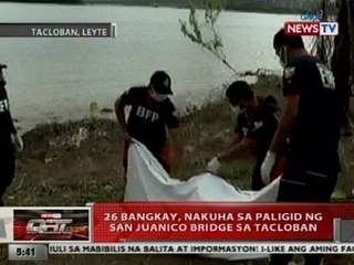 QRT: 26 bangkay, nakuha sa paligid ng San Juanico Bridge sa Tacloban