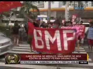 24 Oras: Ilang opisina ng Meralco, kinalampag ng mga kontra sa mahigit P3/kWh dagdag singil